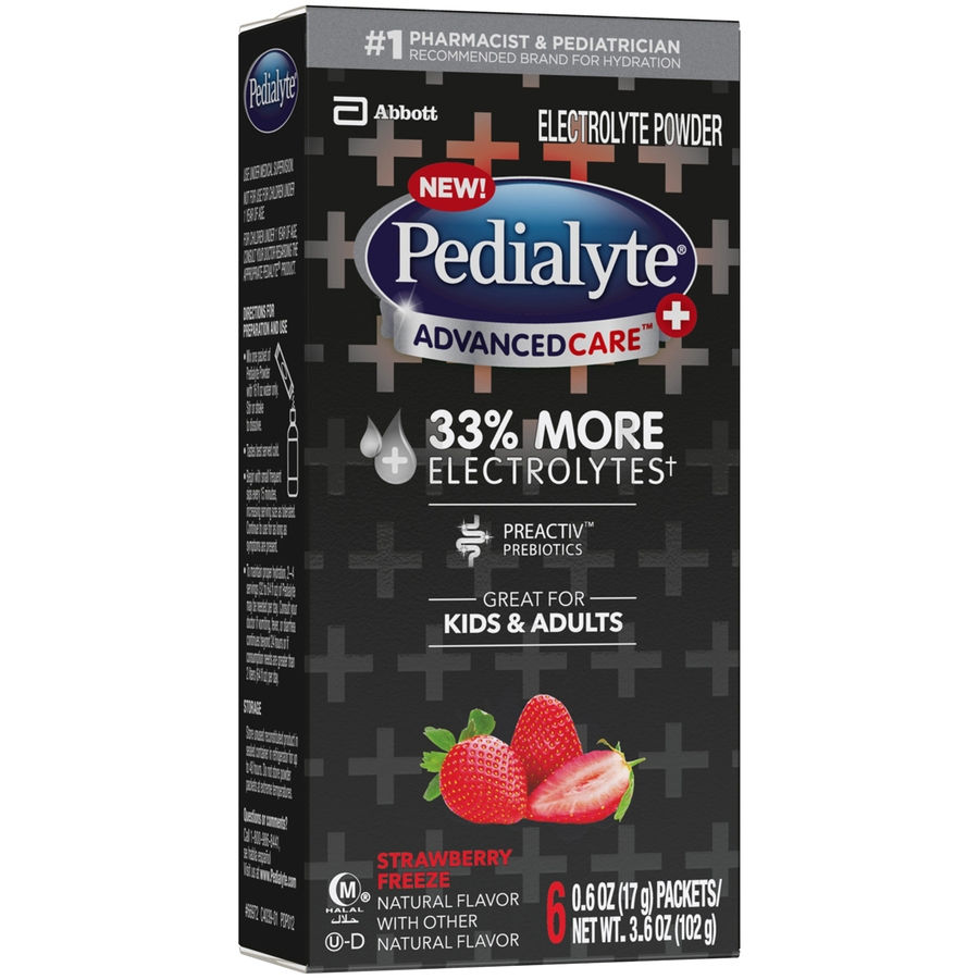 PEDIALYTE, PDR ADVANCED CARE PLUS STRWBRY FRZ 17GM (6/PK 6PK