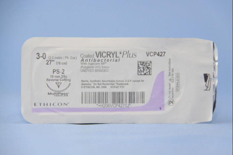 SUTURE, VICRYL+ UD BR 3-0 27" PS-2 (36/BX)