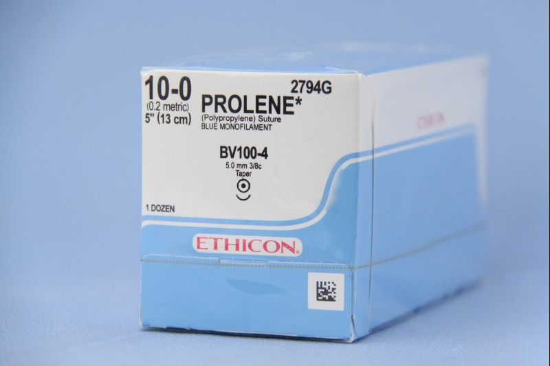SUTURE, PROLENE BLU MONO 10-0 5" BV1004 (12/BX)