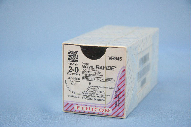 SUTURE, VICRYL RAPIDE UD 2-0 36" CT-1 (12/BX)