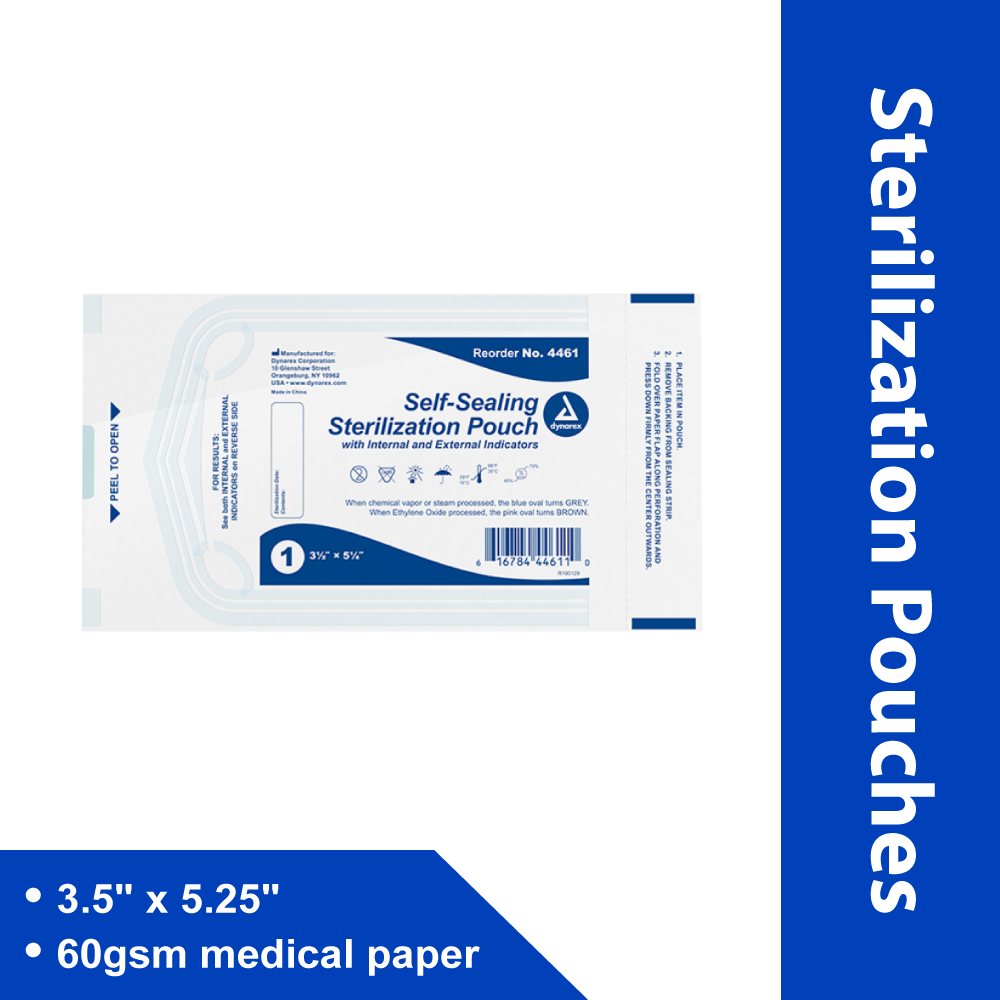 STERILIZATION POUCHES, 3.5" X 5.25", 30/200/CS