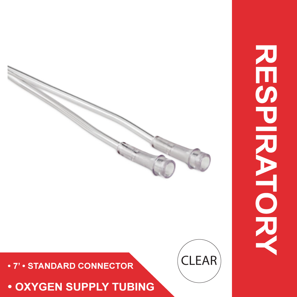 OXYGEN TUBING HUDSON RCI 7 FOOT LENGTH, FLEXI VINYL