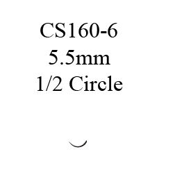 SUTURE, ETHILON BLK MONO 10-04" CS160-6 (12/BX)