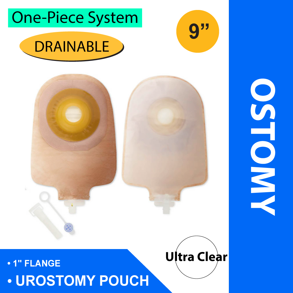 POUCH, UROSTOMY W/SKIN BARRIER1" (5/BX)