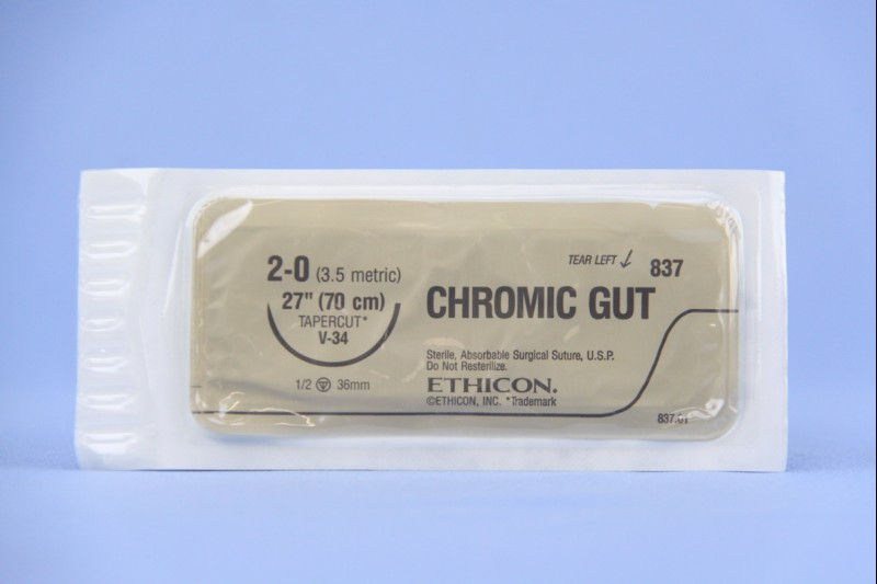 SUTURE, GUT CHR 2-0 27" V-34 (36/BX)