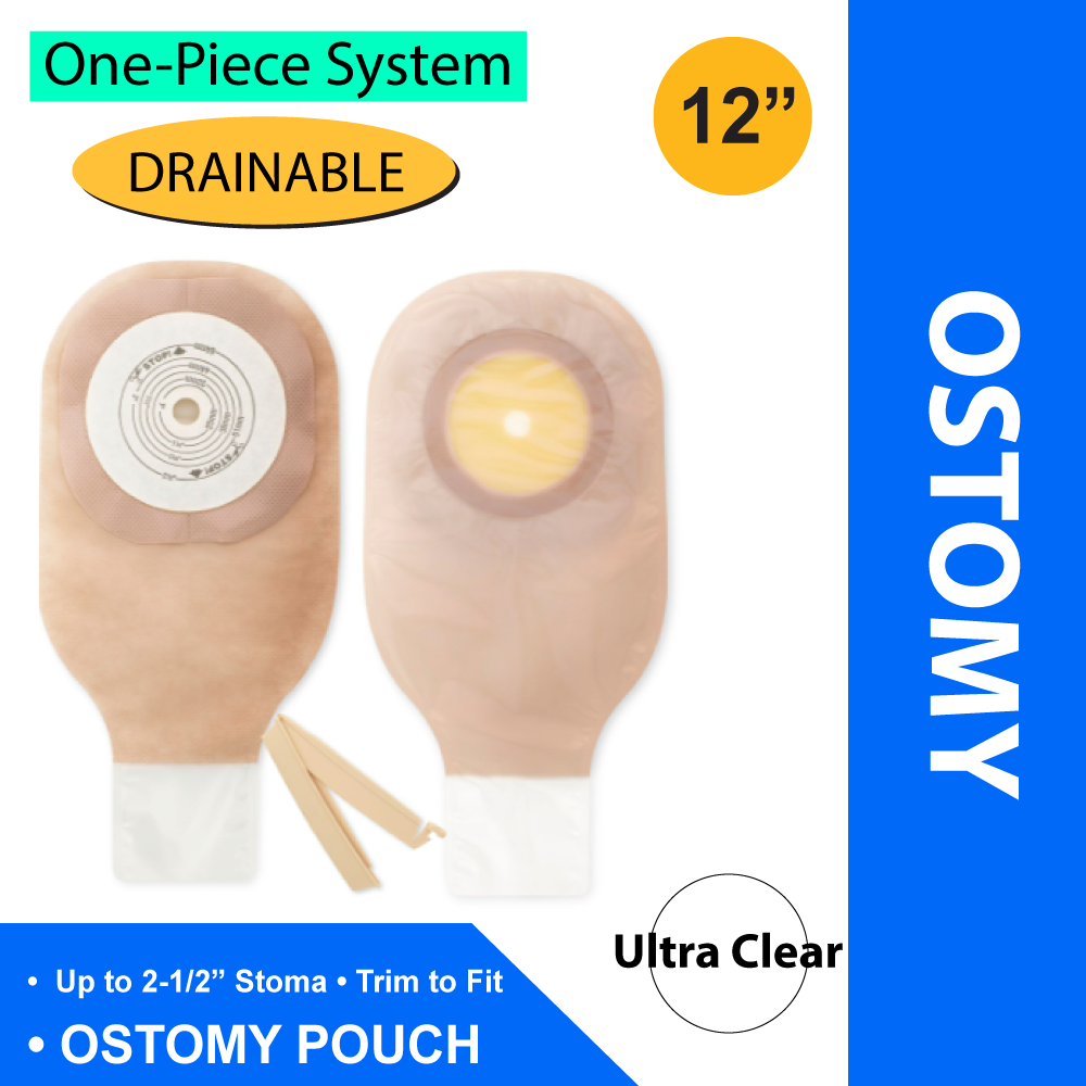 POUCH, DRN PREM CUT TO FIT 2 1/2" ULTRA CLR (10/BX)