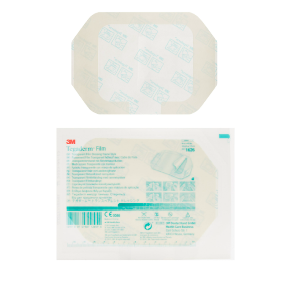 Thumbnail: TRANSPARENT FILM DRESSING 3M™ 4 X 4-3/4" FRAME STYLE W/ LABEL, RECTANGLE STERILE