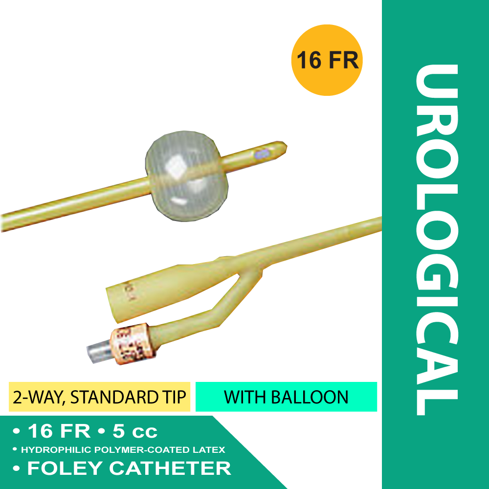 CATHETER, FOLEY 16FR 5CC (12/CS) 165016 BARD