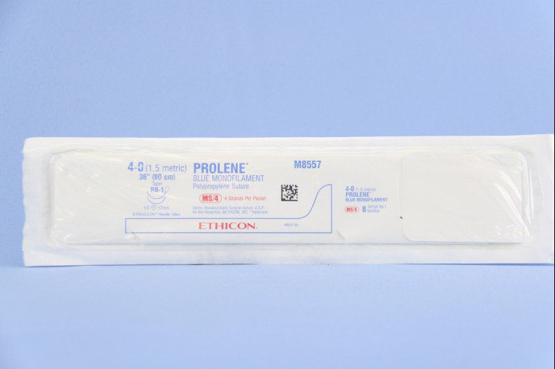 SUTURE, PROLENE BLU MONO 4-0 36" RB-1 (12/BX)