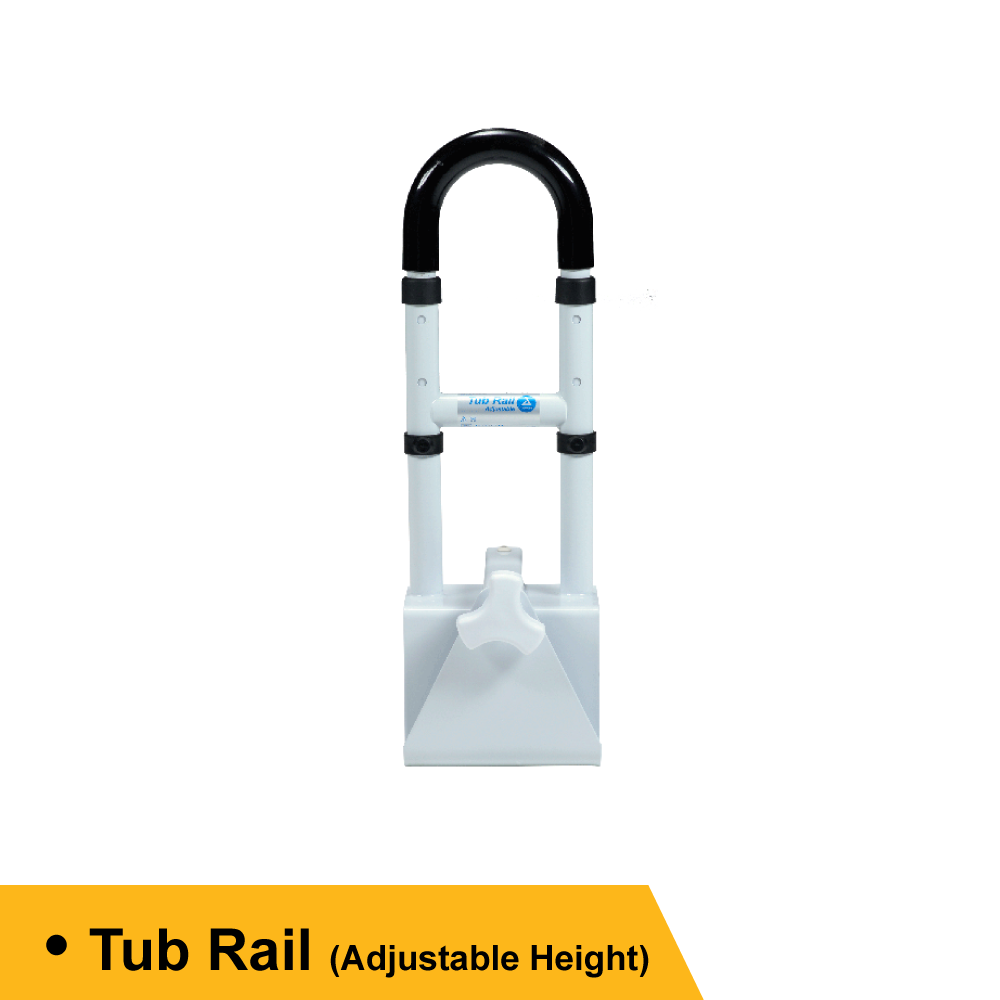 TUB RAIL - ADJUSTABLE HEIGHT CLAMP-ON