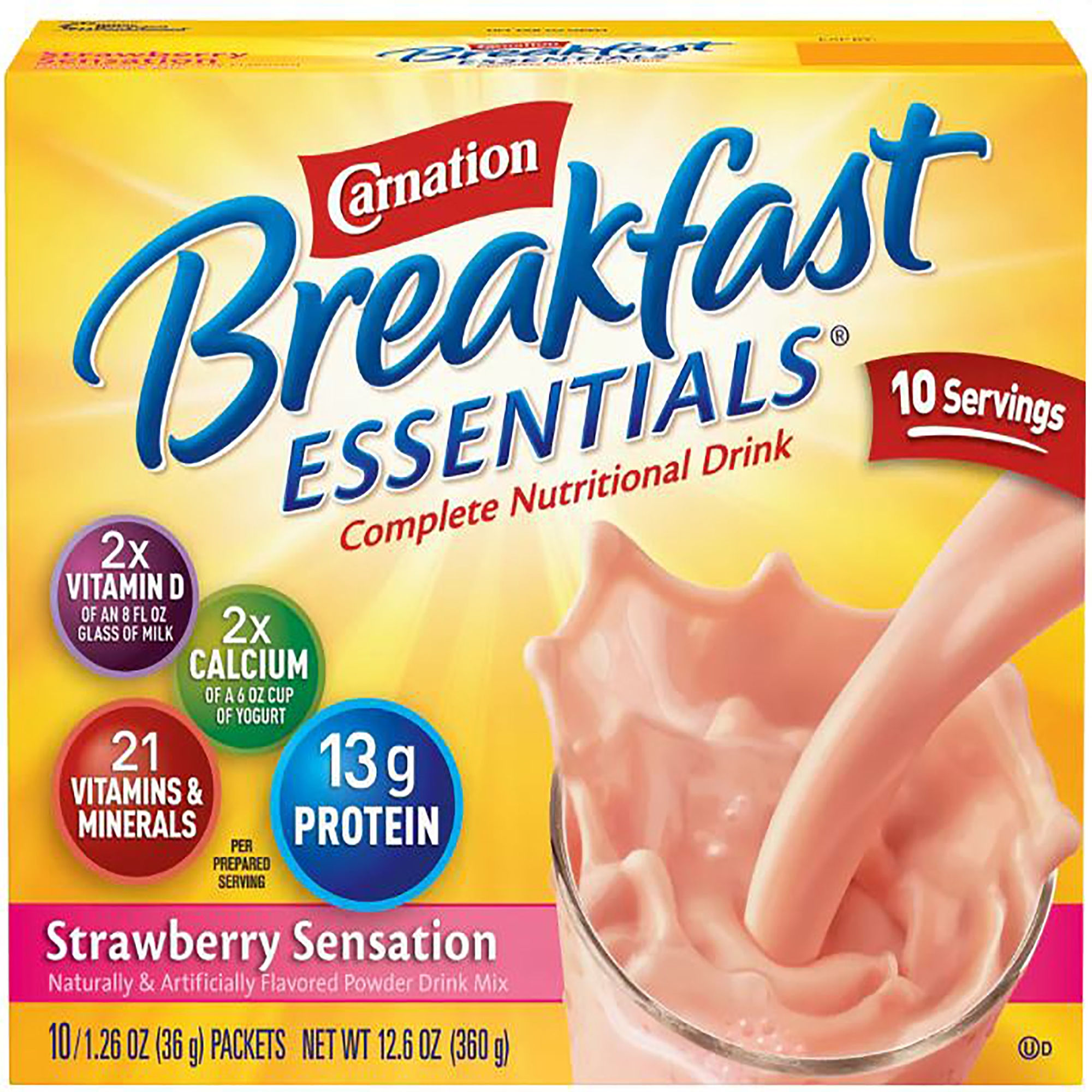 CARNATION INST BRKFST, PDR STRWBRY (10/BX 6BX