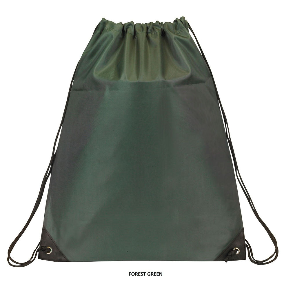 Thumbnail: 210D Polyester Economy Backpack - Forest Green-Black