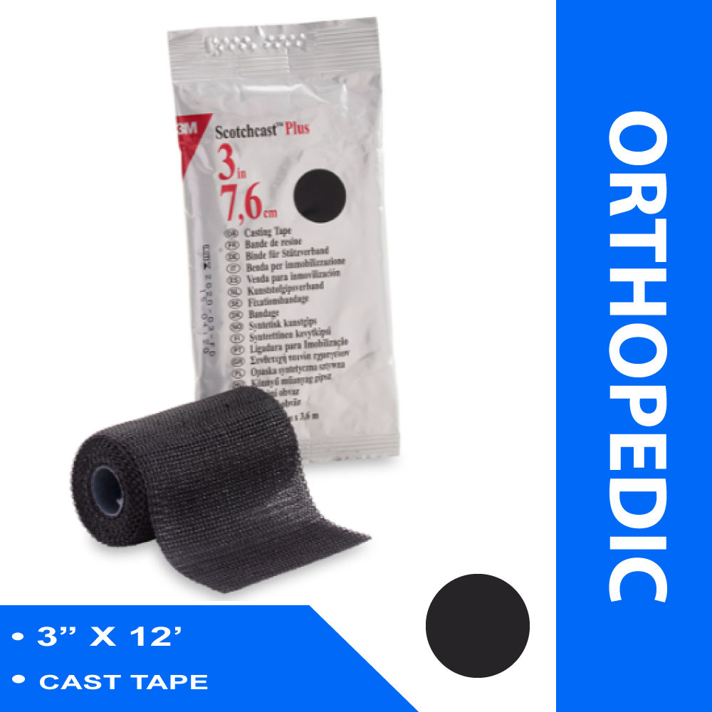CAST TAPE 3M™ SCOTCHCAST™ PLUS 3 INCH X 12 FOOT FIBERGLASS / RESIN BLACK