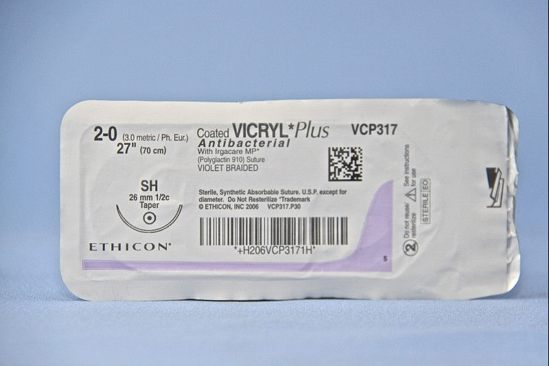 SUTURE, VICRYL+ VIO BR 2-0 27"SH (36/BX)