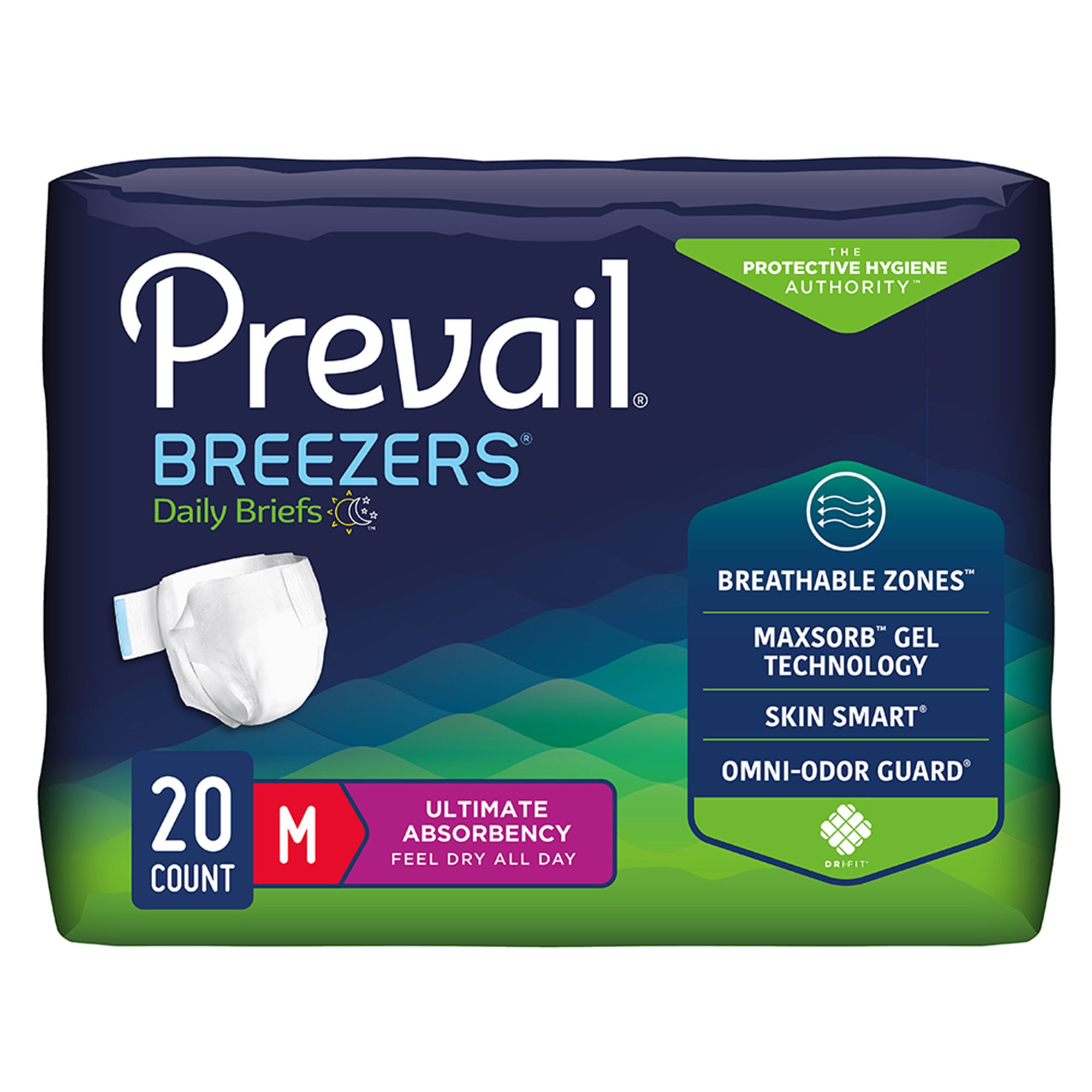 BRIEF, INCONT PREVAIL BREEZERSSZM (20/PK 4PK/CS)