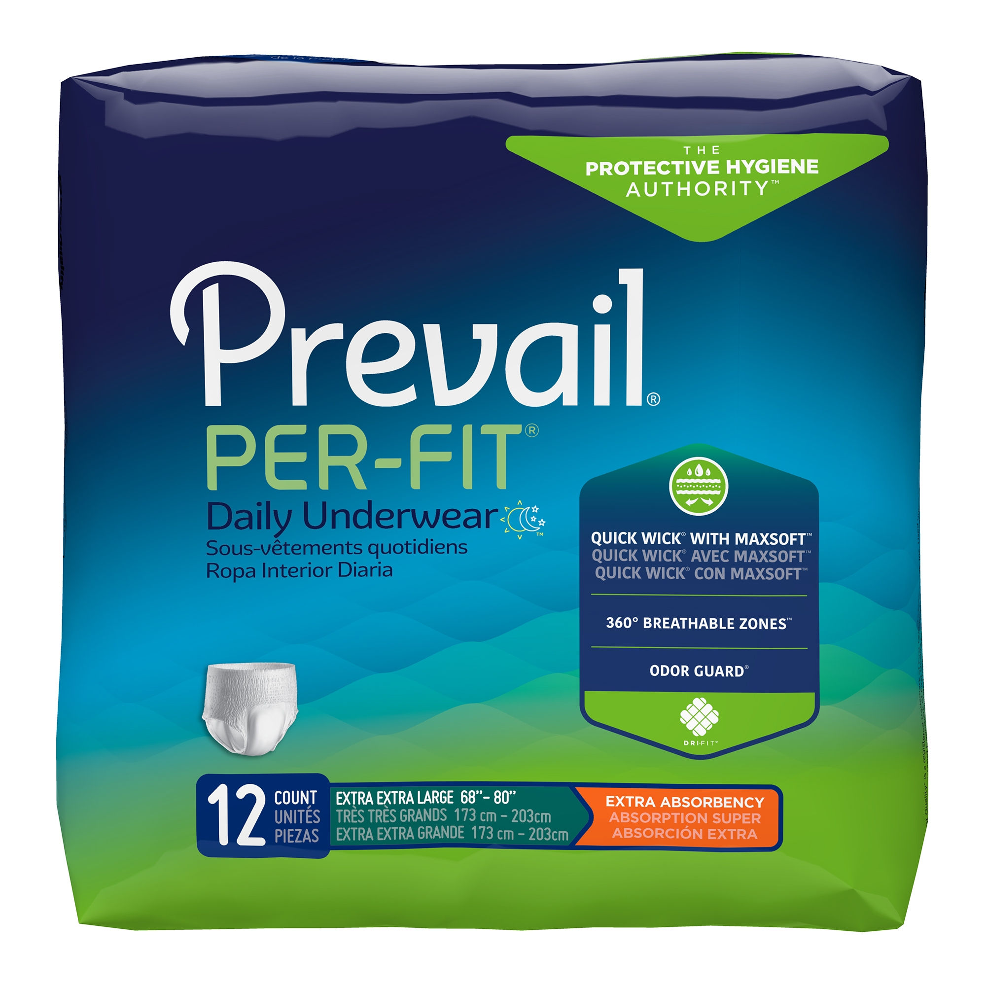 UNDERWEAR, PROTECTIVE PREVA IL ADLT XXLG (12/PK 4PK/CS)