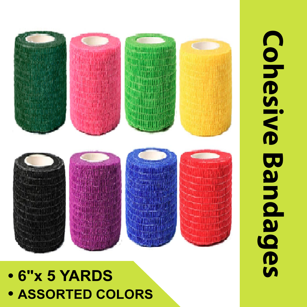 CO-EASE COHESIVE BANDAGE 6"X5 YDS. MULTI-COLOR
