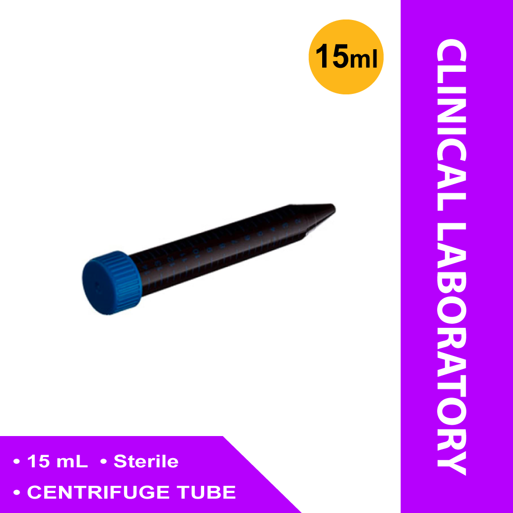 TUBE, CENTRIFUGE STR W/SCREW CAP BLU 15ML (100/PK 10PK/CS)