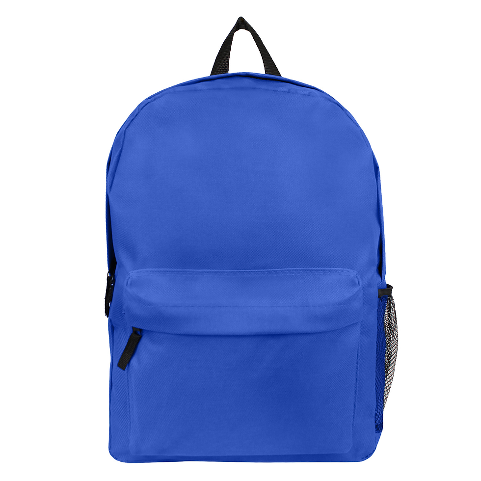 Thumbnail: 17" 600D Polyester Heavy Duty Backpack - Royal Front