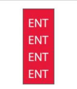 TAPE, ID INSTR ABBREVIATIONS ENT RED 8.5"X11"