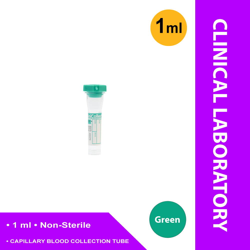 TUBE, CAPILLARY LIHEP GRN 1ML POLY MINICOLLECT (100/BX)