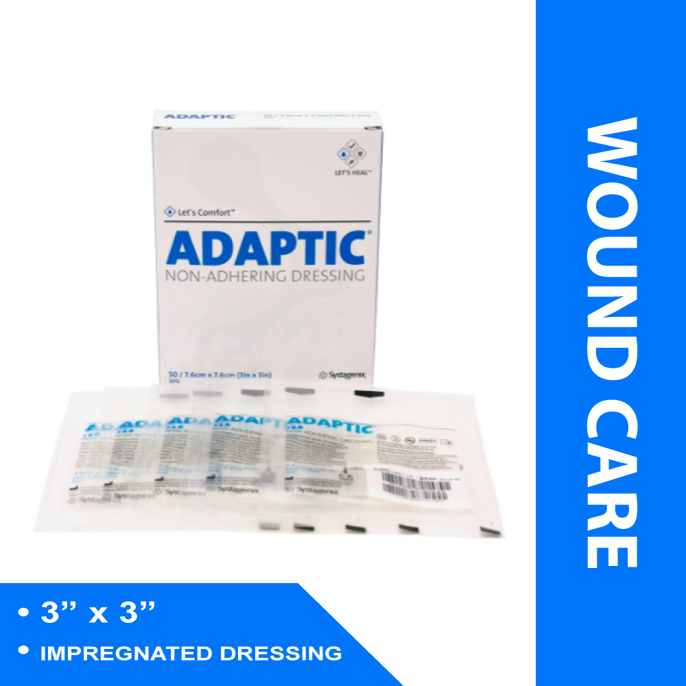 OIL EMULSION IMPREGNATED DRESSING 3M™ ADAPTIC™ SQUARE 3 X 3 INCH STERILE