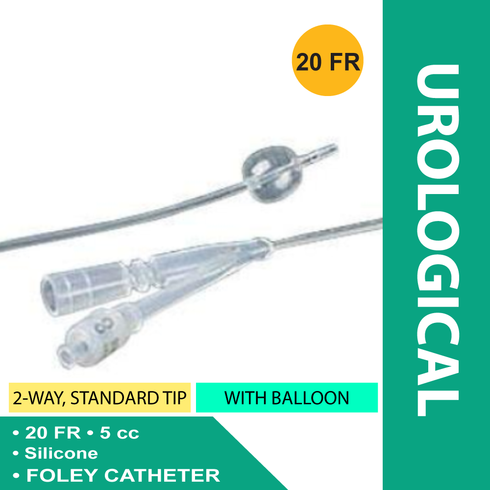 CATHETER, FOLEY ALL SIL 20FR 5CC BARD