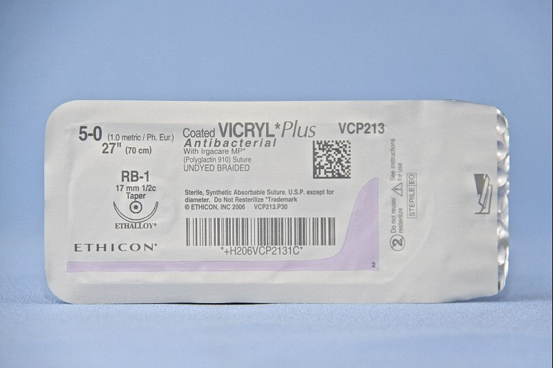 SUTURE, VICRL+ ANTIBAC UD BR 5-0 27" RB1 (36/BX)