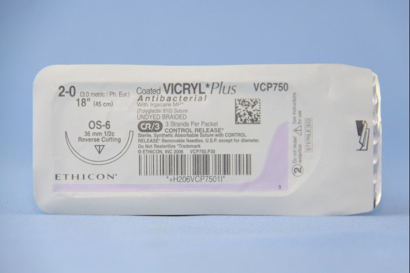 SUTURE, VICRYL+ UD BR 2-0 18" OS-6 (24/BX)