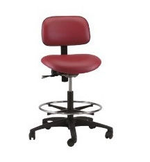 STOOL, LAB W/ARMS/BCK/FT RNG/CSTRS CLAMSHELL