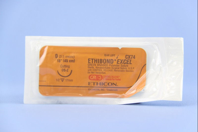 SUTURE, ETHBND GRN BR 0 18" OS-2 CB74T (24BX)