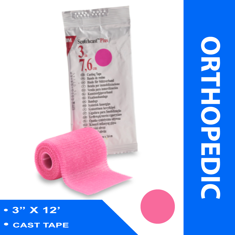 CAST TAPE 3M™ SCOTCHCAST™ PLUS 3 INCH X 12 FOOT FIBERGLASS / RESIN BRIGHT PINK