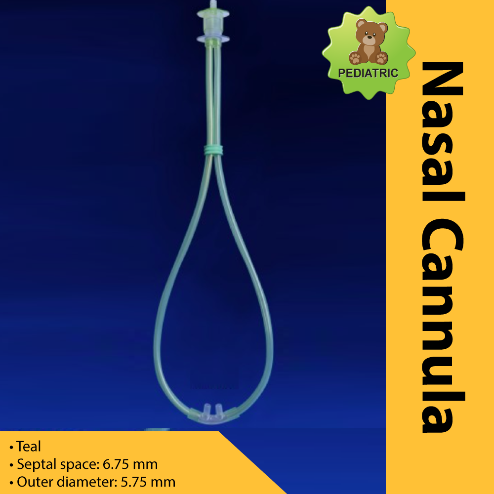 PEDIATRIC RAM CANNULA TEAL,10/BOX