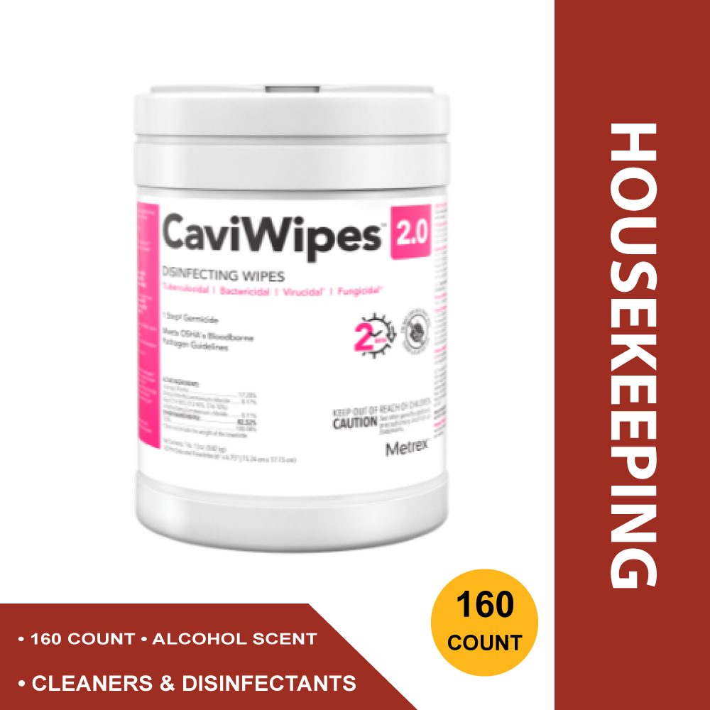 WIPE, WET DISINF CAVIWIPES 2.0TOWELETTES 6"X6.75" (160EA 12/