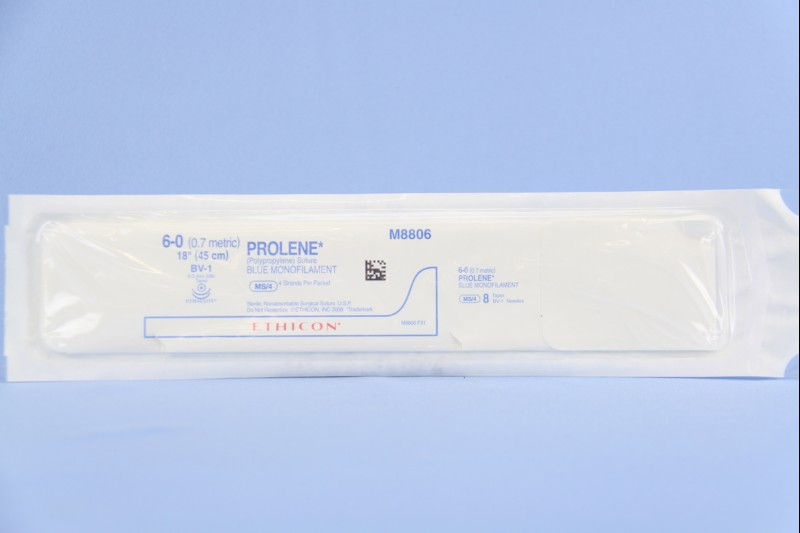 SUTURE, PROLENE BLU MONO 6-0 18" BV-1 (12/BX)