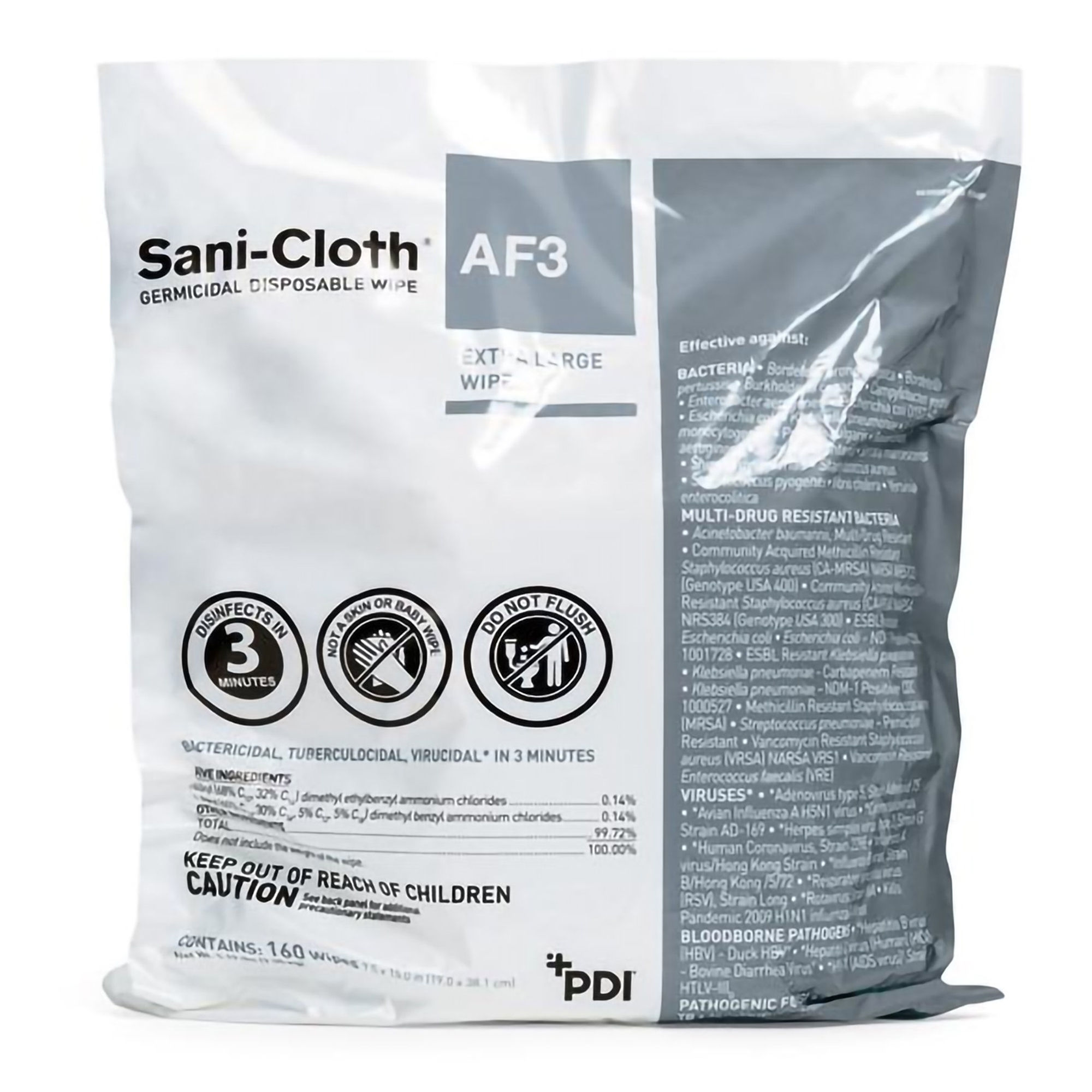 WIPE, SANI-CLOTH REFILL AF3 7.5X15" (GSA) (160/PK 2PK/CS)
