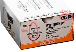 SUTURE, ETHBND GRN BR 1 30" OS6 B538H (36/BX)