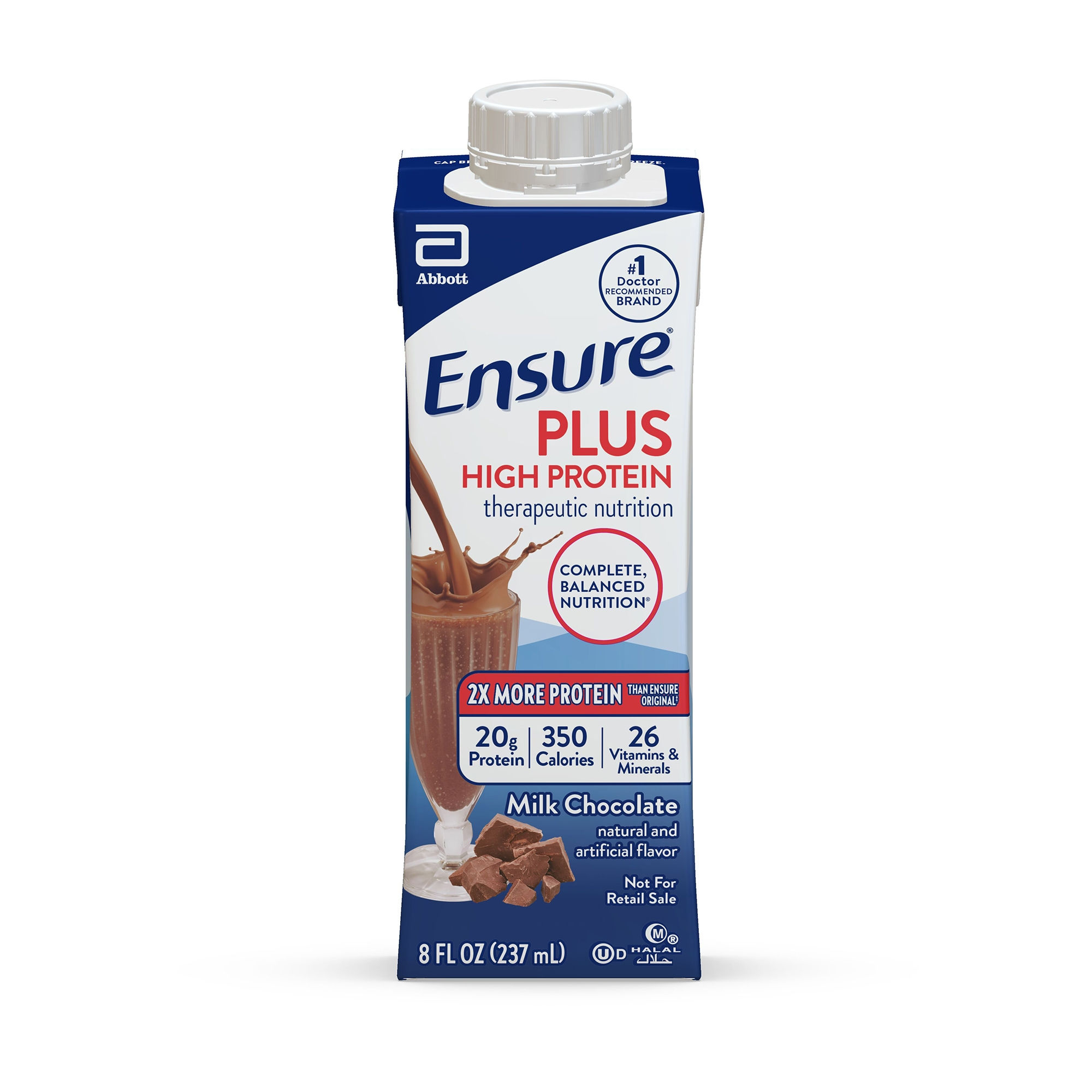 ENSURE PLUS, HIGH PROTEIN CHOCOLATE 8OZ (24/CS)