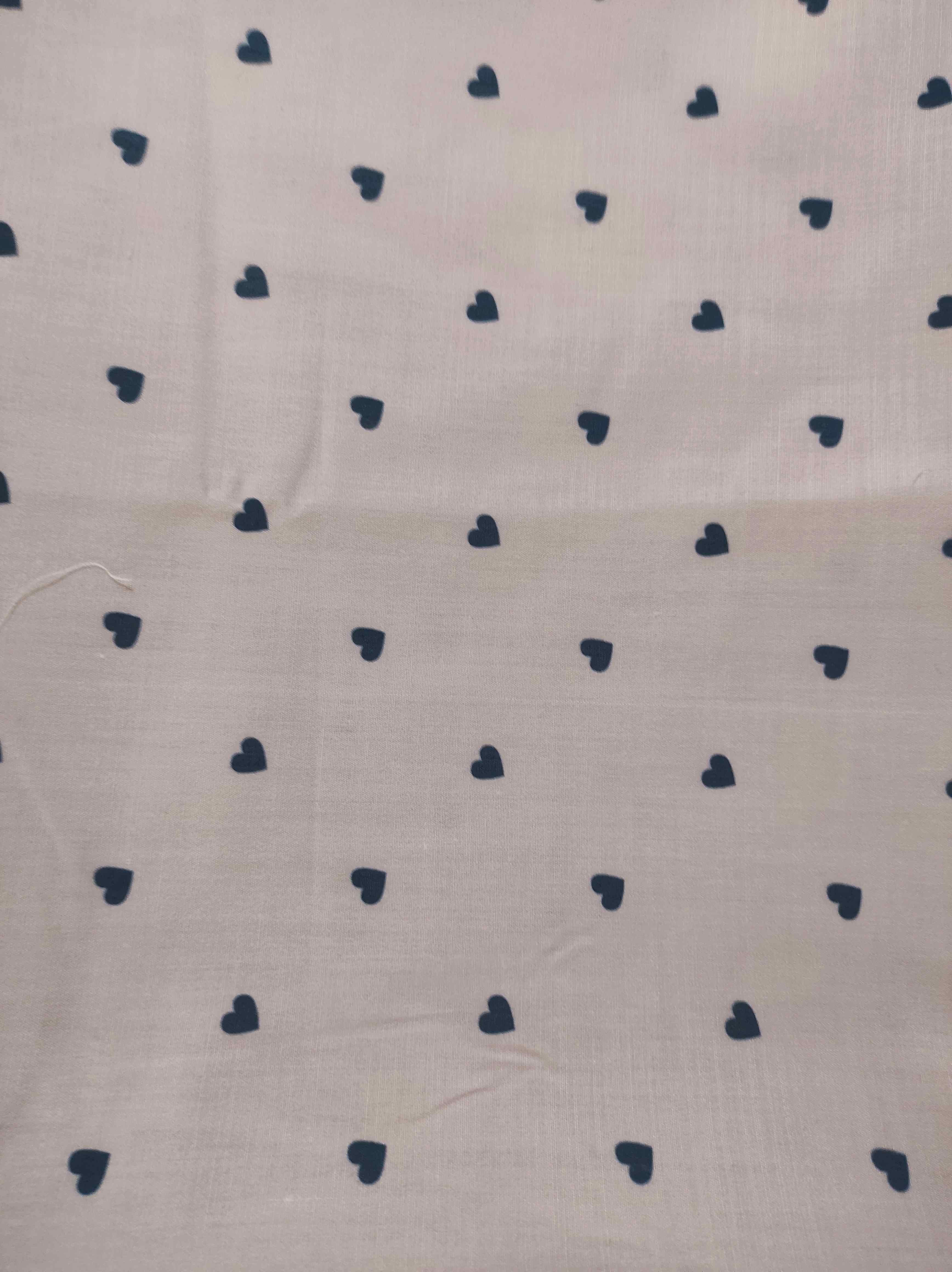 כותנה ורוד לבבות שחור