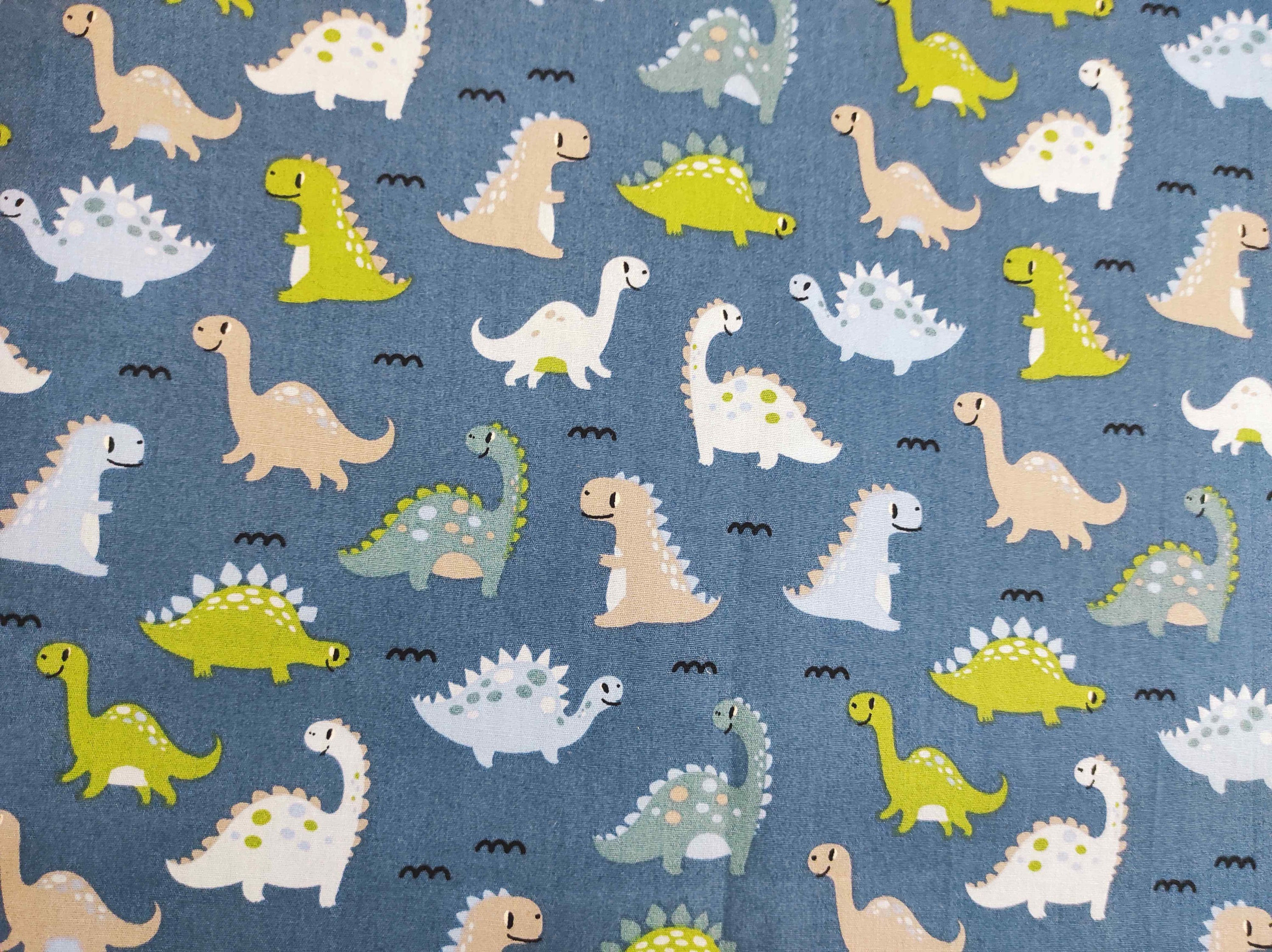 כותנה כחול דינוזאורים