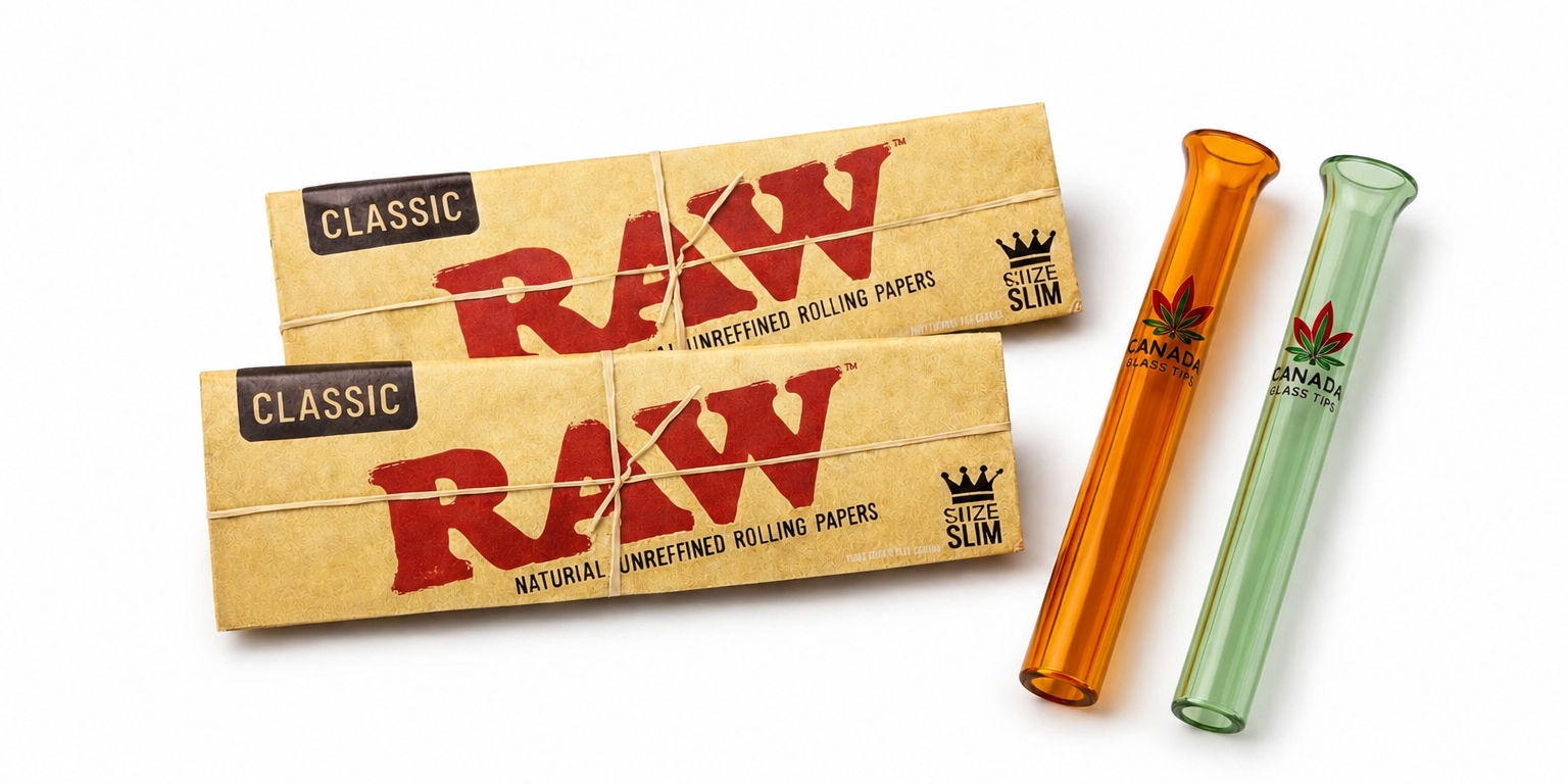 RAW King Size Glass Tips Combo