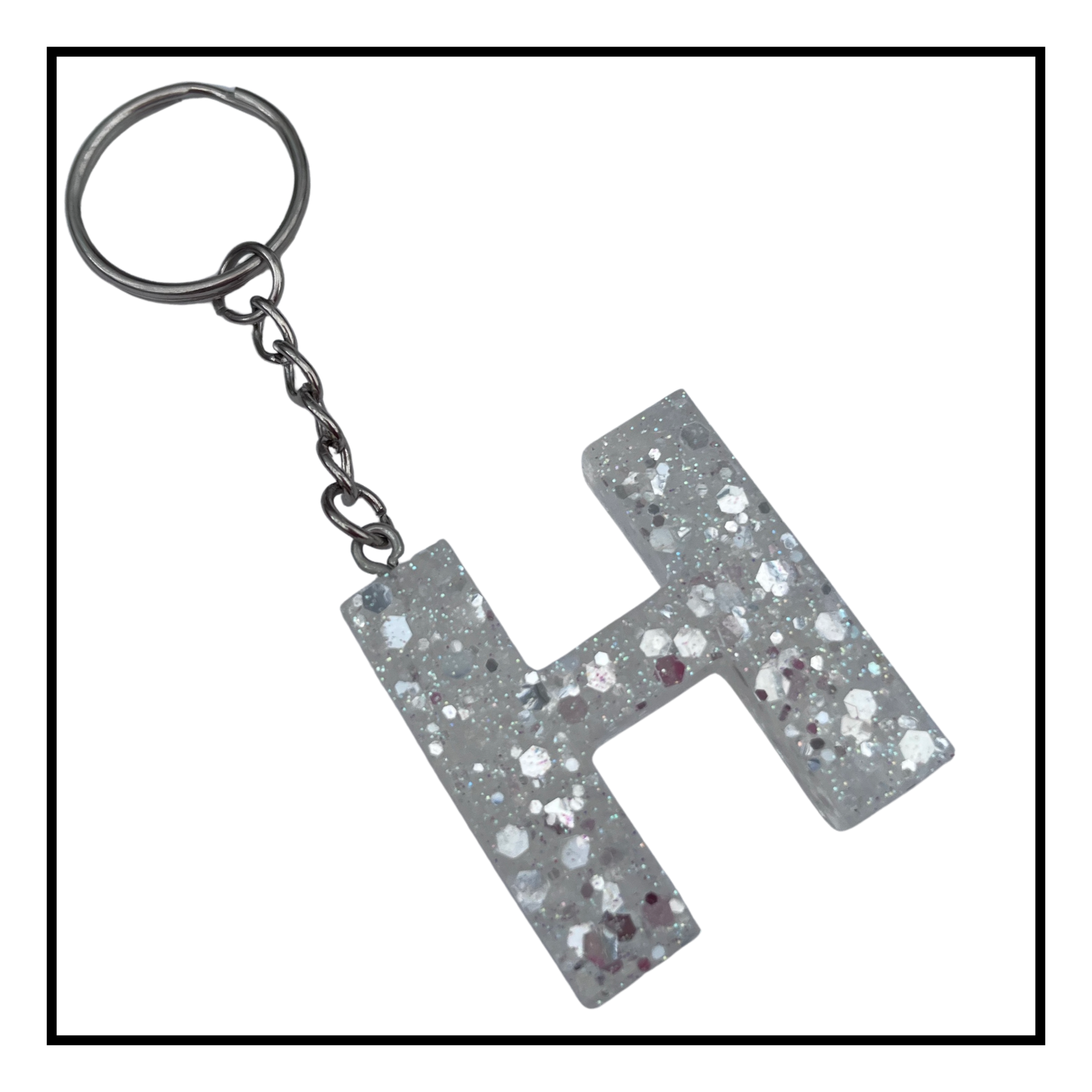 ‘H’ Resin Keyring