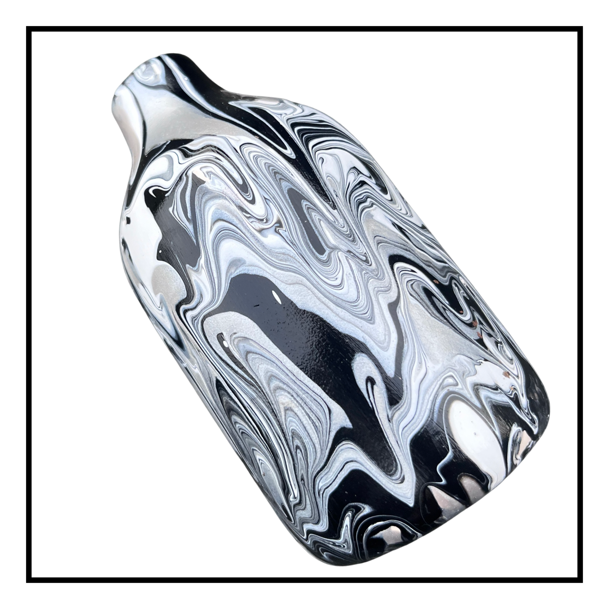 Silver Ceramic Milk Bottle Shaped Vase