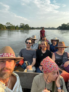 The canoe ride takes us away from roads and into the jungle.