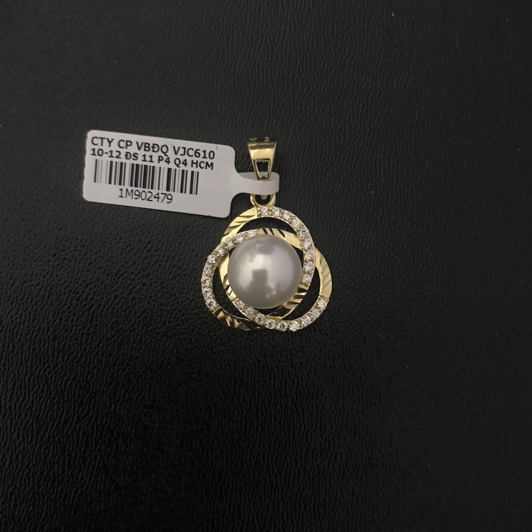 Mặt dây chuyền vàng hột bẹt VJC 610