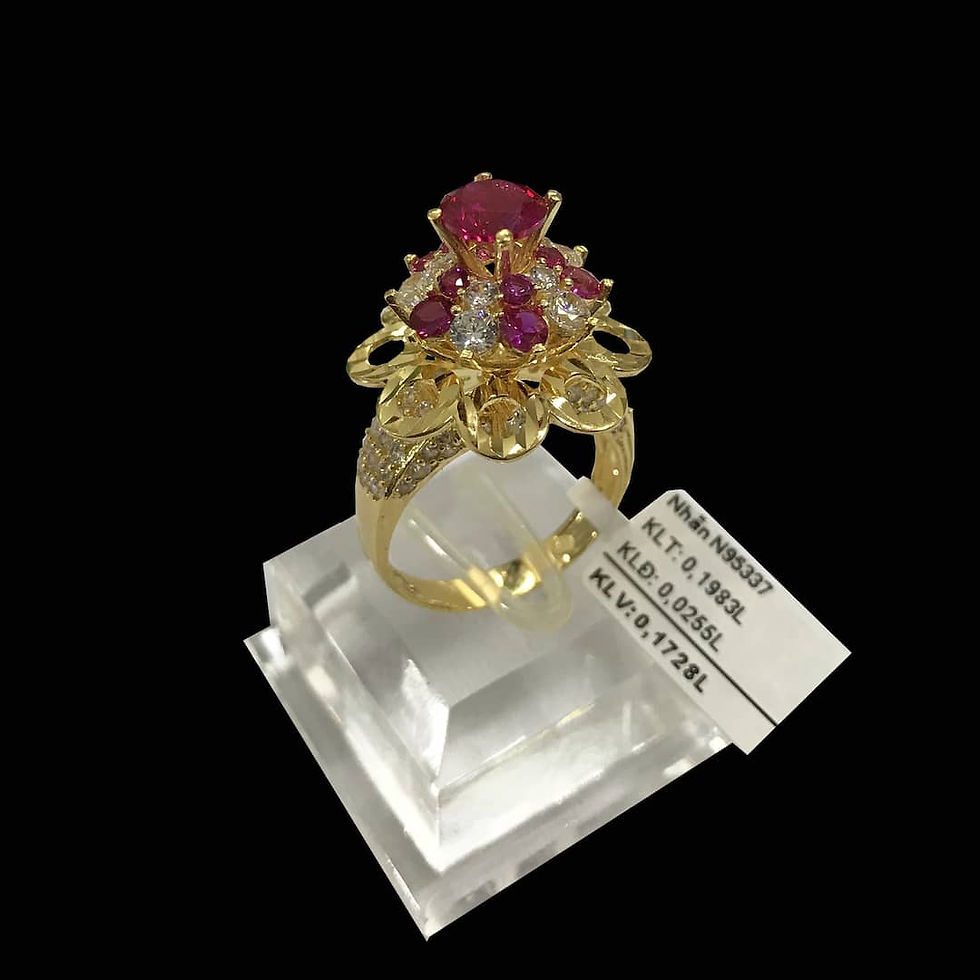 Nhẫn nữ vàng đá đỏ VJC 610