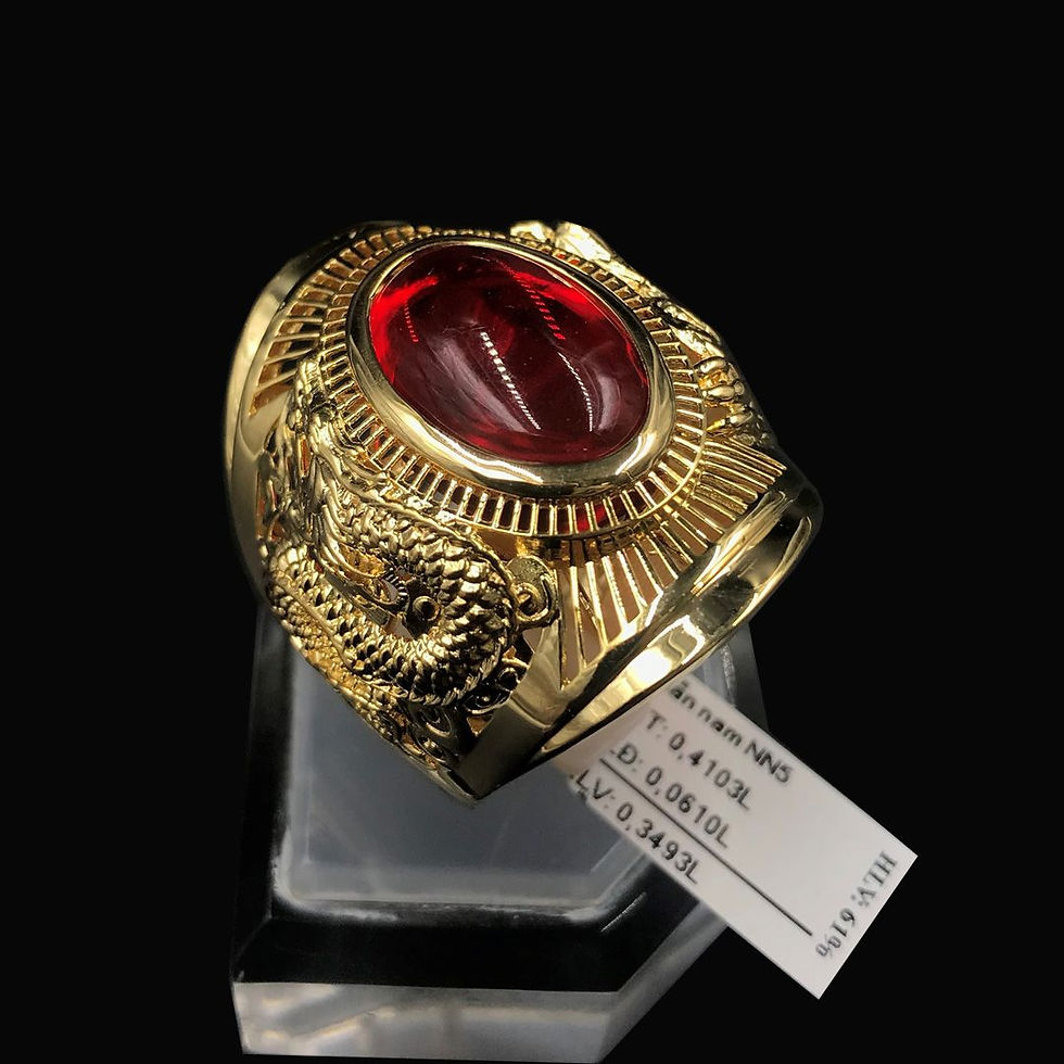 Nhẫn nam Rồng vàng đá đỏ VJC 610