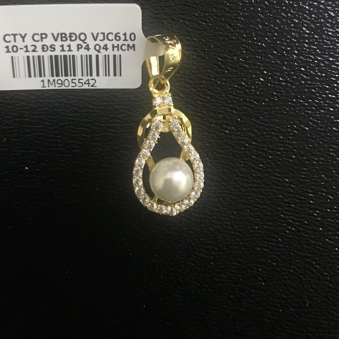 Mặt dây chuyền vàng hột bẹt VJC 610