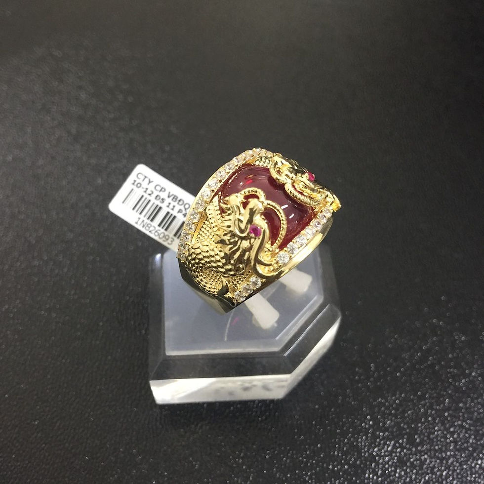 Nhẫn nam Rồng vàng đá đỏ VJC 610