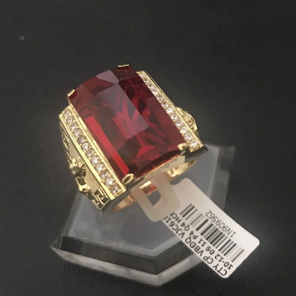 Nhẫn nam vàng đá đỏ VJC 610